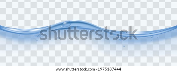 Flowing Blue Water Surface Template Realistic Stock Vector Royalty