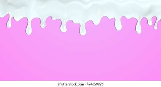 Glitter Slime Dripping On Pink Background Stock Vector Royalty Free