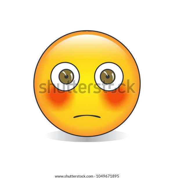 Flushed Face Emoji Vector Stock Vector Royalty Free 2958 Hot Sex Picture