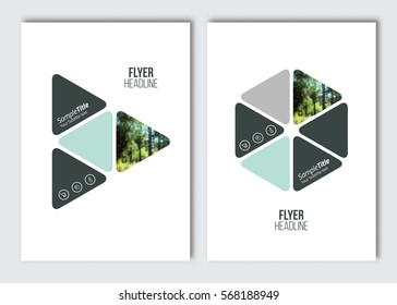 Flyer Layout Template Vector Brochure Background