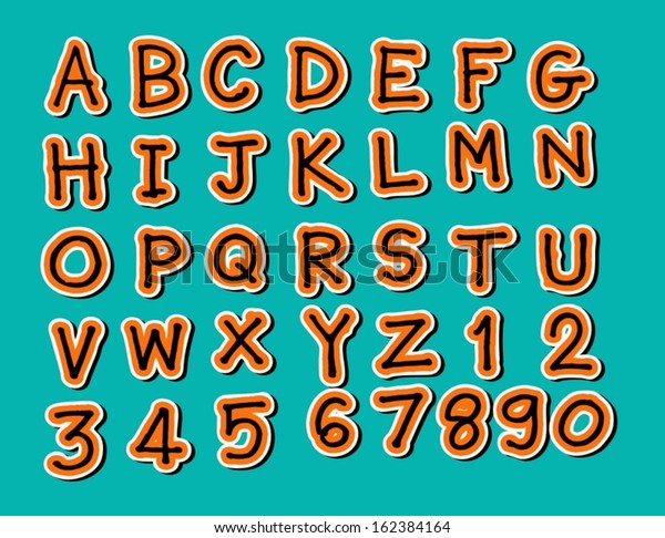 Font Sketch Hand Drawing Vector Letters Stock Vector Royalty Free