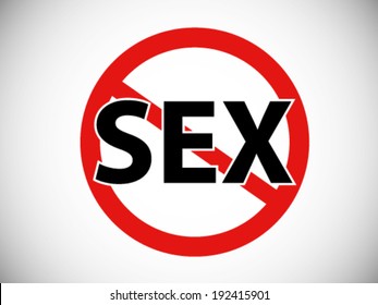 Forbidden Symbol No Sex Stock Vector Royalty Free