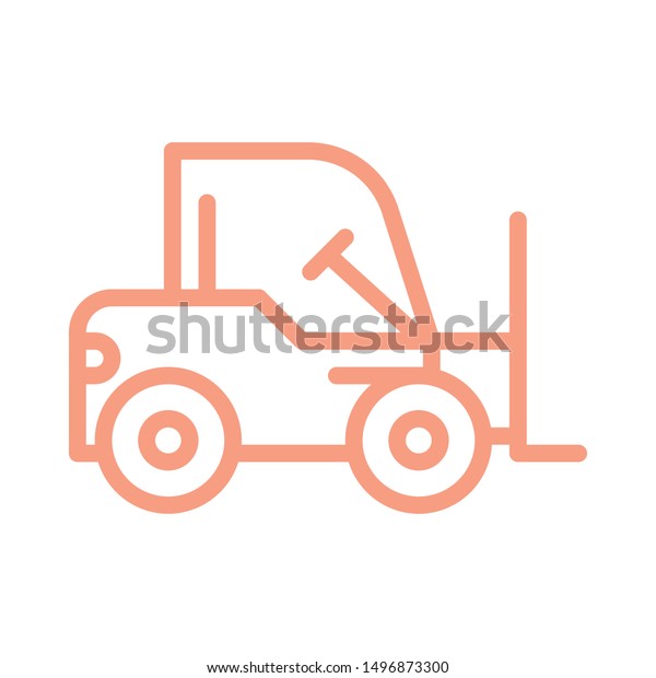 Forklift Icon Outline Style Stock Vector Royalty Free 1496873300