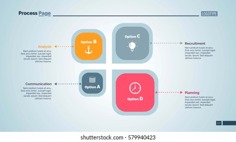 Four Elements Slide Template Stock Vector Royalty Free