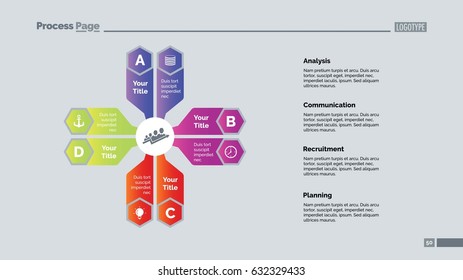 Four Elements Strategy Slide Template Stock Vector Royalty Free