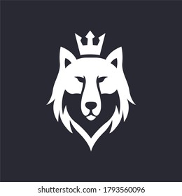 Fox Wolf Head Silhouette Logo Stock Vector Royalty Free