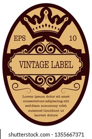 Frame Border Vintage Label Poster Retro Stock Vector Royalty Free