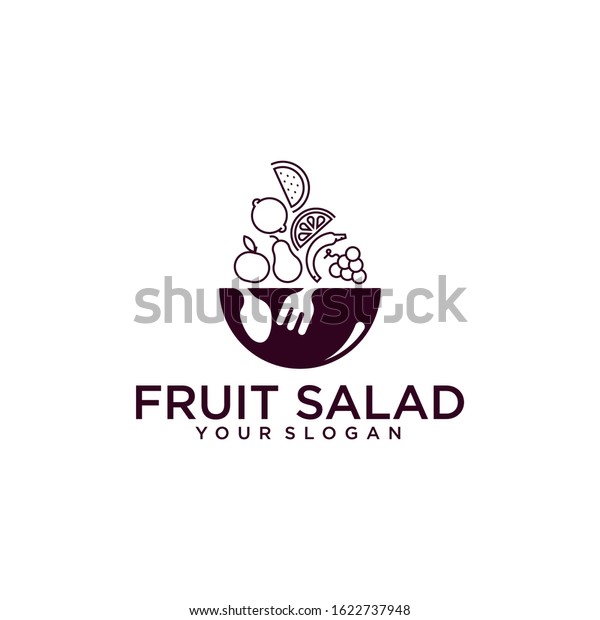 Fruit Salad Logo Design Vector Stock Vector Royalty Free