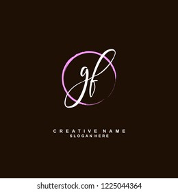 G F Gf Initial Logo Template Stock Vector Royalty Free 1225044364