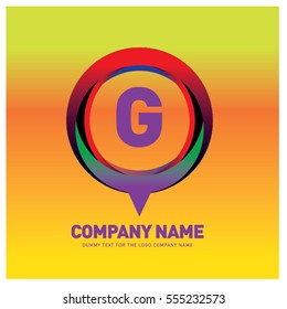 G Letter Colorful Logo Circle Vector Stock Vector Royalty Free