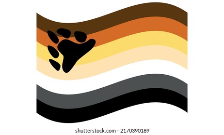 Gay Bear Pride Flag Lgbt Bear Stock Vector Royalty Free