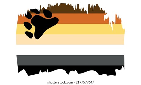 Gay Bear Pride Flag Lgbt Bear Stock Vector Royalty Free