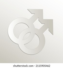 Gay Sex Symbol Icon Card Paper Stock Vector Royalty Free 2115905462