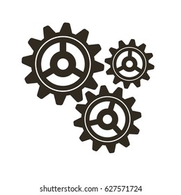 Gears On White Background Vector Illustration Stock Vector Royalty