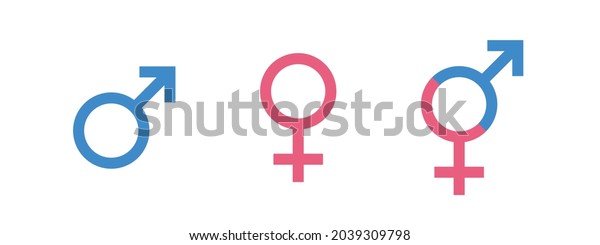 Gender Symbols Male Female Sex Sign Stock Vector Royalty Free