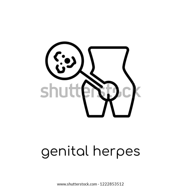 Genital Herpes Herpes Simplex Virus Icon Stock Vector Royalty Free