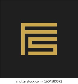 Geometric Letter Fs Logo Design Template Stock Vector Royalty Free