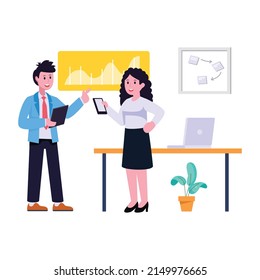 Get Glimpse Project Management Flat Illustration Stock Vector Royalty