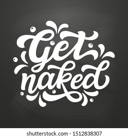 Get Naked Hand Drawn Motivational Bathroom Stock Vector Royalty Free