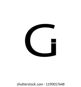 Gi Logo Letter Vector Stock Vector Royalty Free