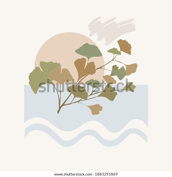 Ginkgo Biloba Brunch Vector Design Isolated Stock Vector Royalty Free