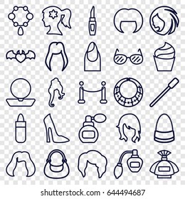 Glamour Icons Set Editable Outline