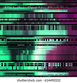 Abstract Background Glitch Effect Distortion Seamless Stock Vector