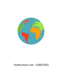 Globe Earth Simple Flat Vector Icon Stock Vector Royalty Free