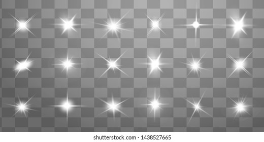 Glow Isolated White Transparent Light Effect Stock Vector Royalty Free