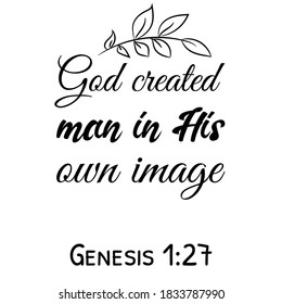 God Created Man His Own Image Stock Vector Royalty Free