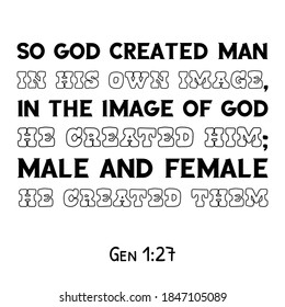 God Created Man His Own Image Stock Vector Royalty Free 1847105089