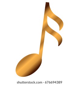 Gold Musical Notes Vector Icon Stock Vector Royalty Free