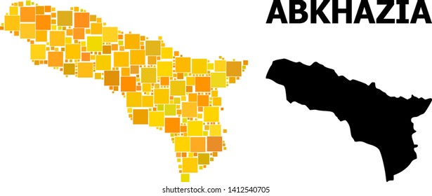 Gold Square Pattern Solid Map Santa Stock Vector Royalty Free