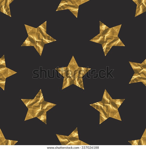 Gold Star Seamless Pattern Modern Hipster Stock Vector Royalty Free