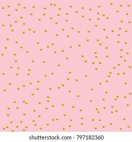 Golden Glitter Seamless Pattern Pink Background Stock Vector Royalty