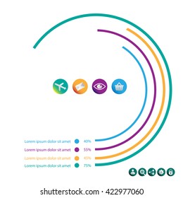 Graphic Circle Statistics Background Stock Vector Royalty Free