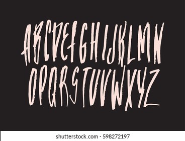 Graphic Font Your Design Hand Drawn Stock Vector Royalty Free