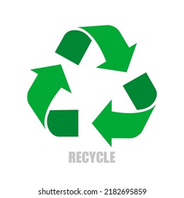 Green Arrows Recycle Eco Symbol Written Stock Vector Royalty Free Shutterstock