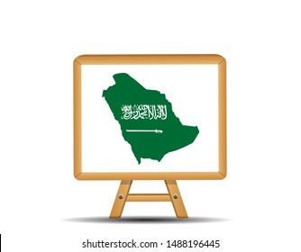 Green Flag Saudi Arabia Sword Correct Stock Vector Royalty Free