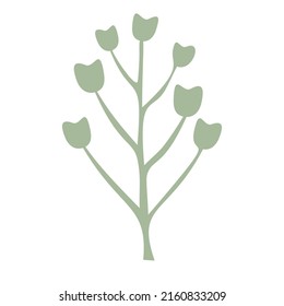 Green Leaf Vector Isolated On White Stock Vector Royalty Free