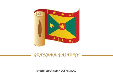 Grenada Flag Grenada History Stock Vector Royalty Free