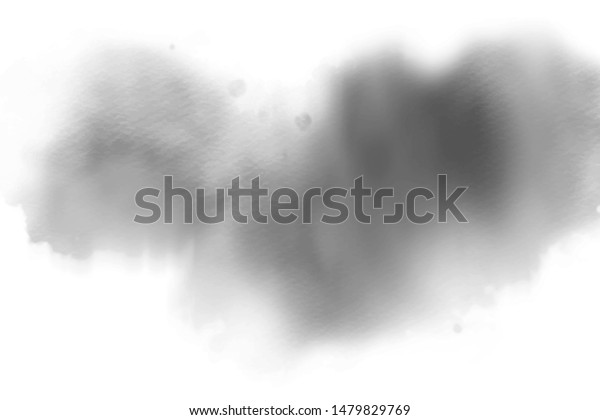 Grey Watercolor Splash Abstract Gray Smoke Stock Vector Royalty Free