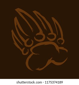 Grizzly Bear Claw Vector Illustration Stock Vector Royalty Free