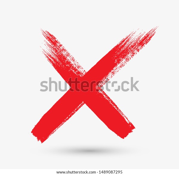 Grunge Letter X Cross Sign Stock Vector Royalty Free 1489087295