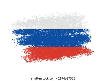 Grunge Russia Flagbrush Stroke Russia Flag Stock Vector Royalty Free