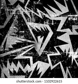 Abstract Monochrome Grunge Seamless Pattern Urban Stock Vector Royalty