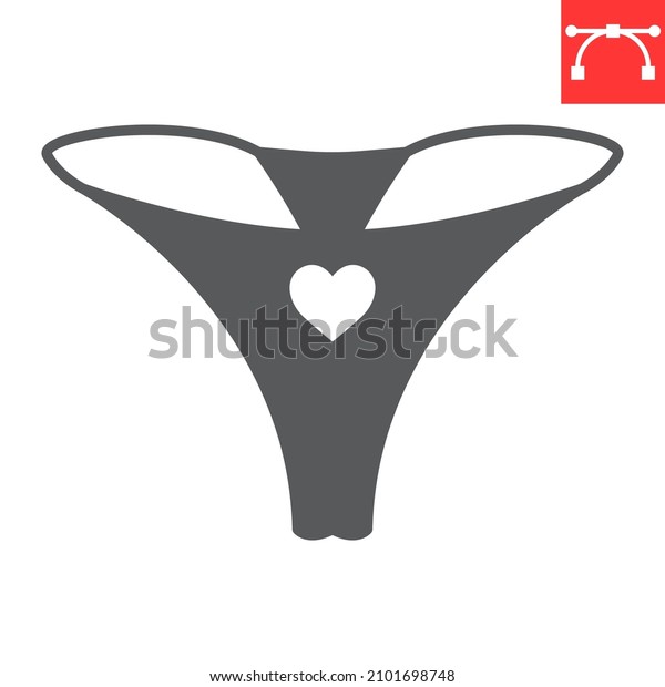 Gstring Glyph Icon Bikini Lingerie G Stock Vector Royalty Free