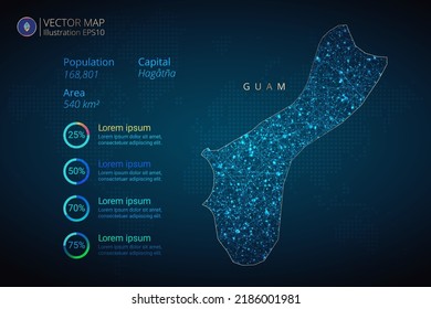 Guam Map Infographics Vector Template Abstract Stock Vector Royalty