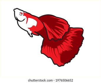 Guppy Fish Vector Logo Icon Stock Vector Royalty Free 1976506652