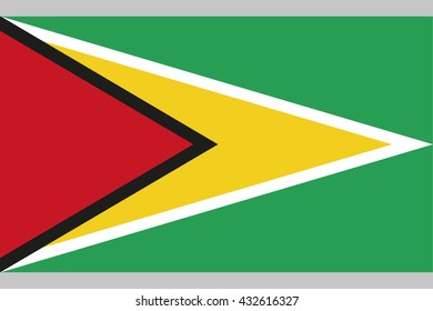 Guyana Flag Official Right Proportions Vector Stock Vector Royalty Free Shutterstock